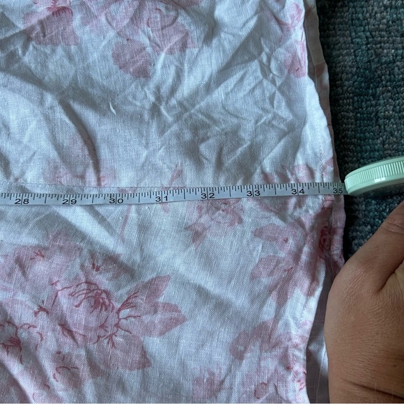 MALVIN HAMBURG GERMANY FLORAL LINEN DRESS 3/4 SLEEVE Size medium - Picture 7 of 7